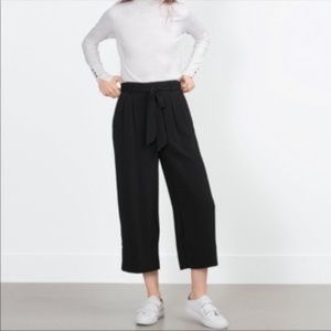 ZARA🛍high tie waist crop culotte pants (S)